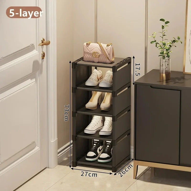 Shoes Rack Organizer Stackable Shoe Cabinet Space Saving Shoes Storage Rack Multi-layer Adjustable Shoe Cabinet Home Storage