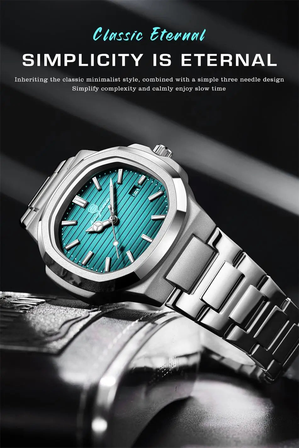 PAAZOMU Luxury Watch 2025 New Business Waterproof Male Clock Luminous Date Stainless Steel Square Quartz Men Watch reloj hombre
