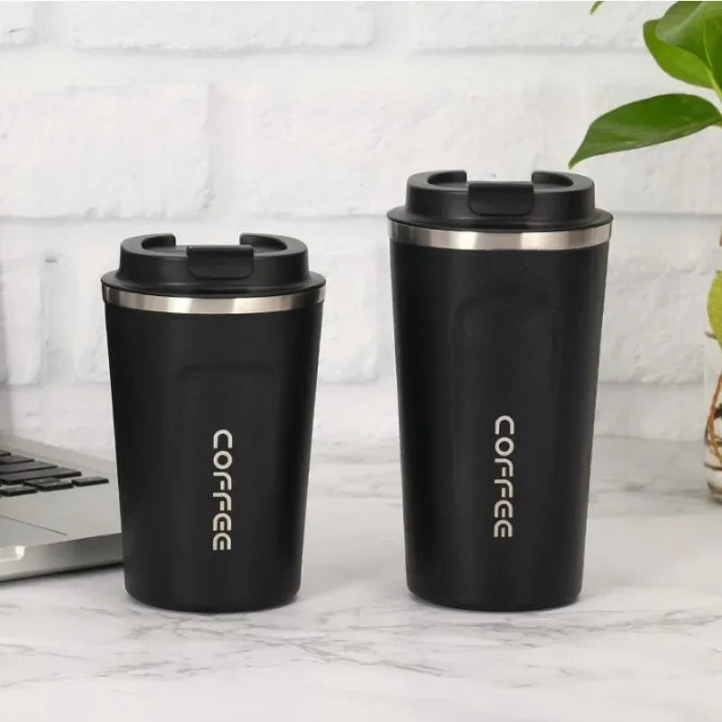Coffee Tumbler Double Wall Stainless Steel Insulated Travel Mug for Hot Cold Drinks Sleek Design Portable Outdoor Cup