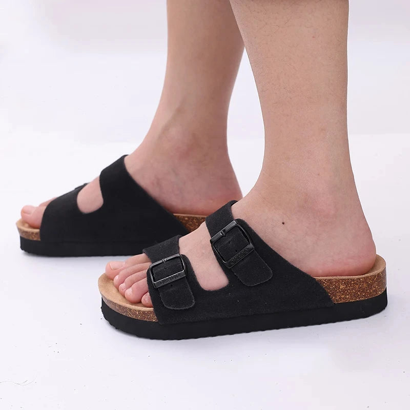 Litfun Fashion Clogs Sandals For Men Woen Summer Cork Footbed Outdoor Beach Slippers Orthopetic Mules Sandal With Arch Support