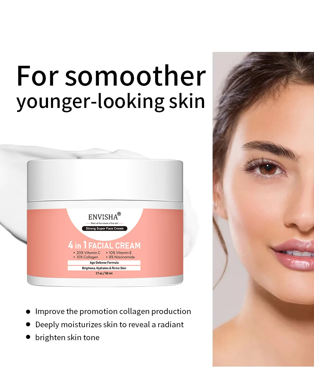 Collagen Facial Cream Face Skin Care Anti-Aging Wrinkle Whitening Deeply Moisturizing Shrink Pores Hyaluronic Acid Niacinamide