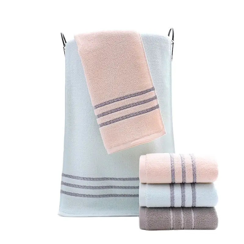 Cotton Adult 100% Cotton Thick Bath Towel, Solid Color Bath Towel, Soft, Affinity Bathroom Facial Towel, Adult Home Hotel Facial