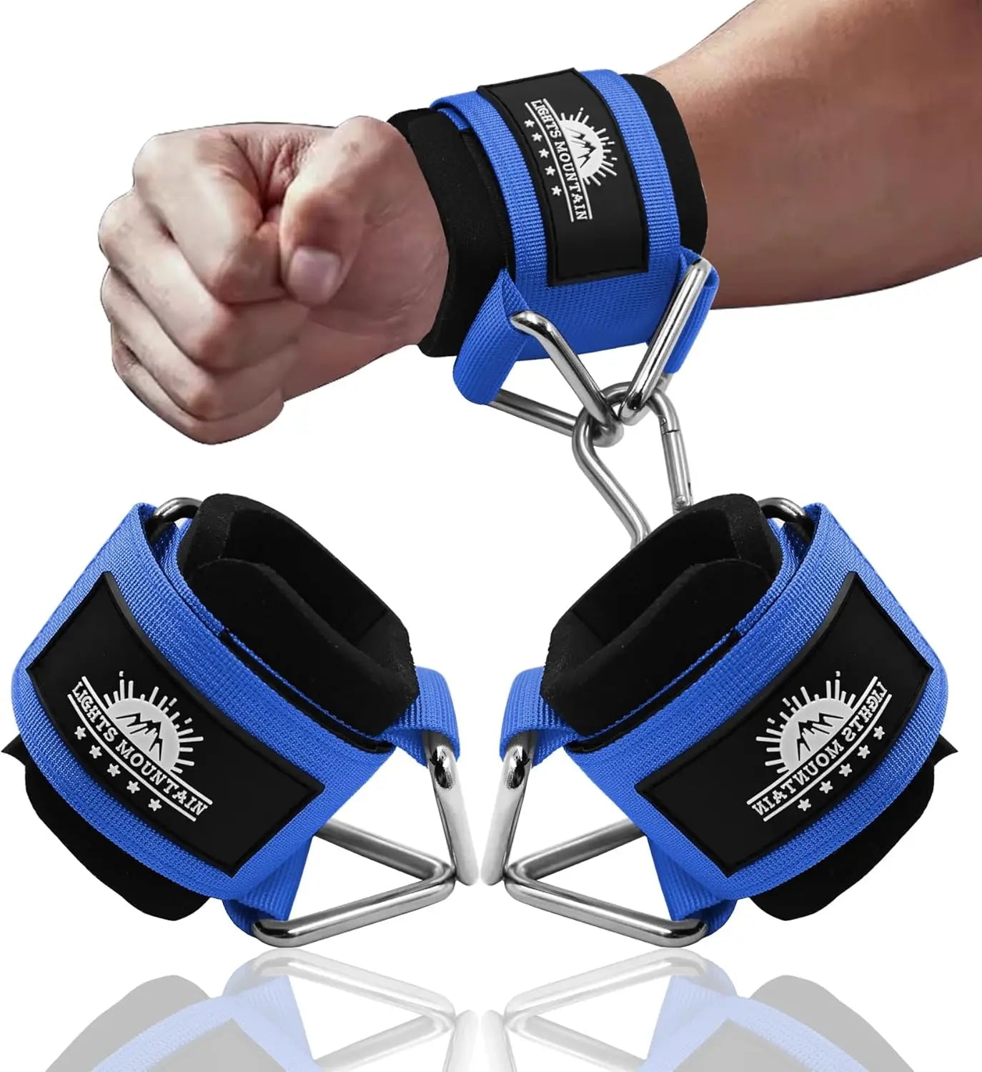 Adjustable Wrist Cuffs Neoprene Padded Straps for Cable Machines Resistant Band Strength Training Fitness Equipment
