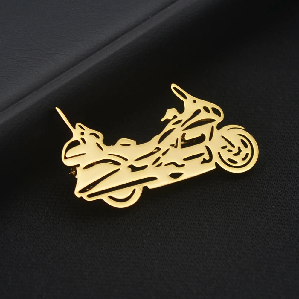 New Stainless Steel Clothing Accessories, Men's Brooch, Motorcycle Men's Gift, Brave Person's Birthday Gift, Father's Day Gifts