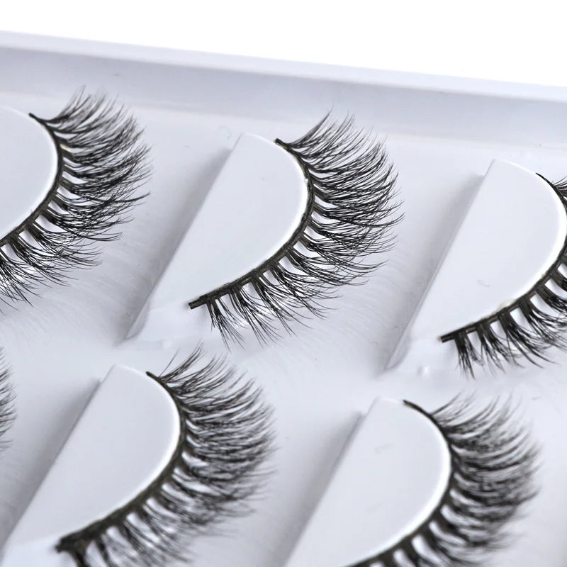 3/5 Pairs Fake Lashes Natural Long False Eyelashes Extension Fluffy 3D Mink Lashes Wispy Strip Eyelashes Makeup Tools maquillaje