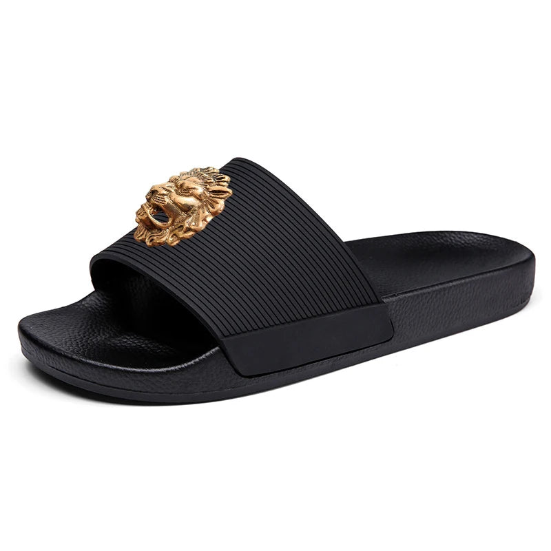 NEW Brand men's slipper casual black and white sh es men's designer slipper sandal soft soles women