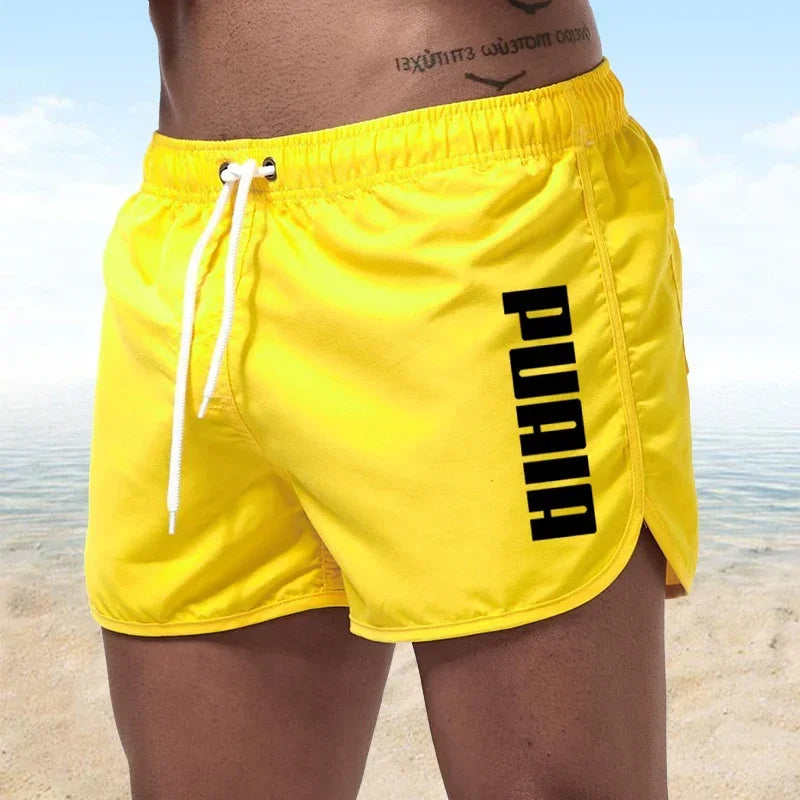 New Hot Summer Swim Trunks Sport Gym Running Breathable Shorts Male Beachwear Beach Shorts Quick Dry Mens Siwmwear Board Briefs