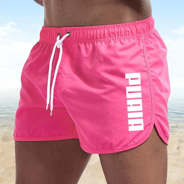 New Hot Summer Swim Trunks Sport Gym Running Breathable Shorts Male Beachwear Beach Shorts Quick Dry Mens Siwmwear Board Briefs