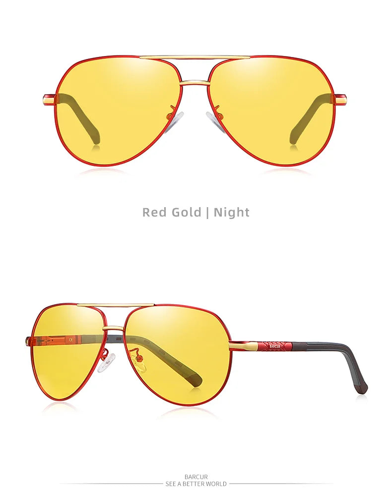 BARCUR Fashion Glasses Hot Style Men sunglasses Polarized UV400 Protection Driving Sun Glass Male Oculos De Sol