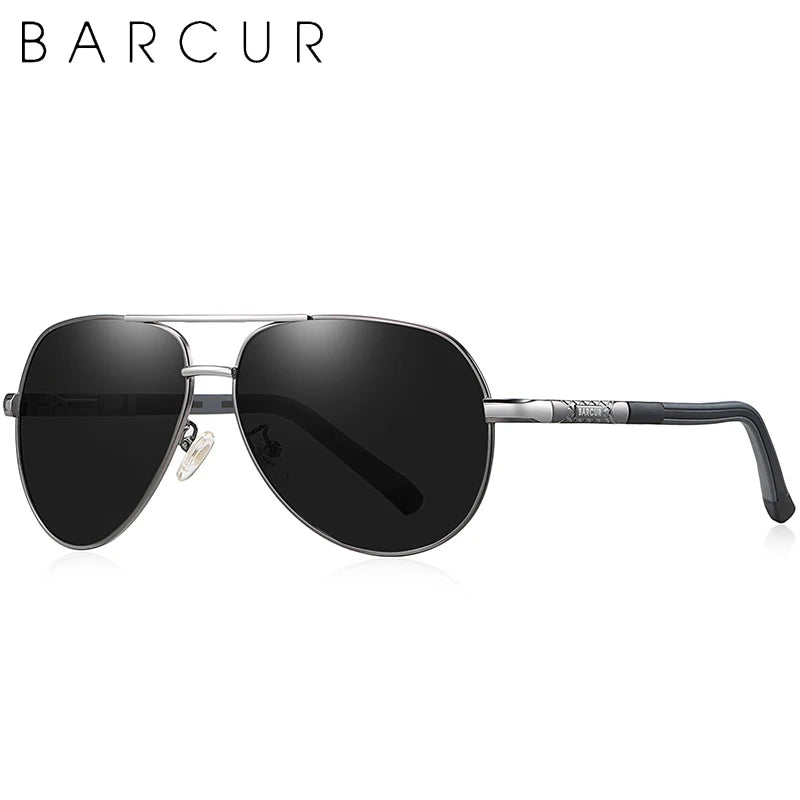 BARCUR Fashion Glasses Hot Style Men sunglasses Polarized UV400 Protection Driving Sun Glass Male Oculos De Sol