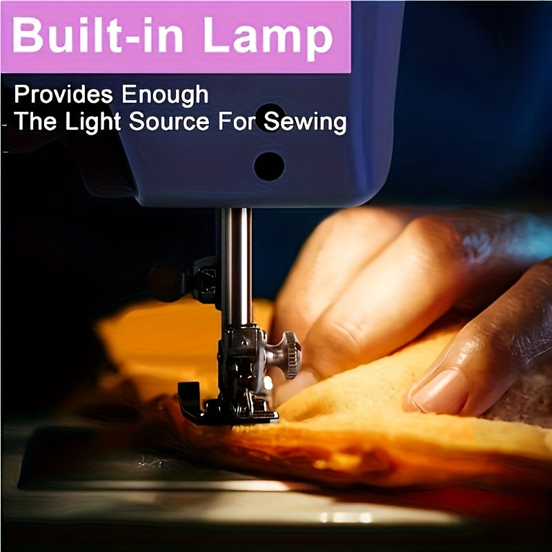 Portable Electric Sewing Machine Professional Version, With 12 Thread Patterns, Adjustable Speed, Overlock, Sewing Machine Parents, Beginners, Enthusiasts, Lightweight, Easy To Use, Very Suitable For Repair DIY, Handmade