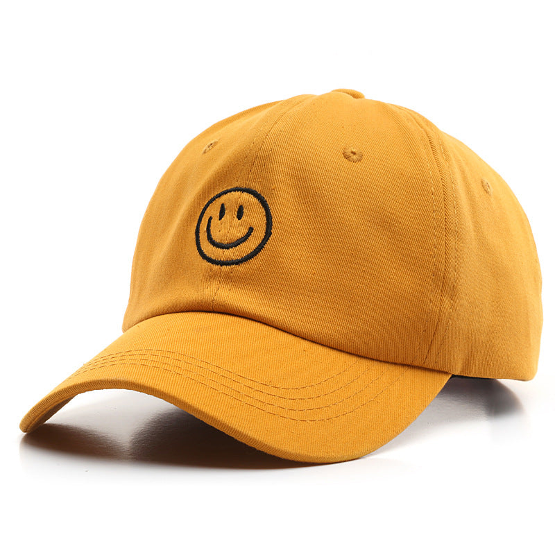 1pc Mens Classic Smile Face Baseball Cap - Soft Cotton, Lightweight, Adjustable, Sunscreen, Embroidered Lettering, Ideal Gift for Daily Casual Wear