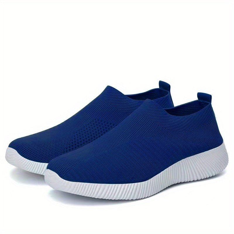Women's Casual Sneakers, Lightweight Soft Bottom Running Shoes, Breathable Slip-on Walking Shoes plus size