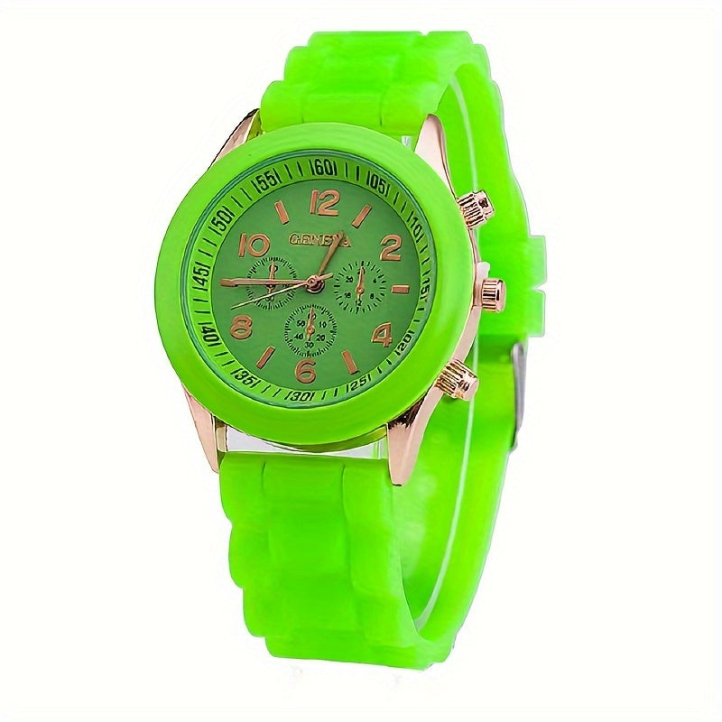 Minimalist Silicone Casual Quartz Watch Women Crystal Silicone Watches Wrist Watch
