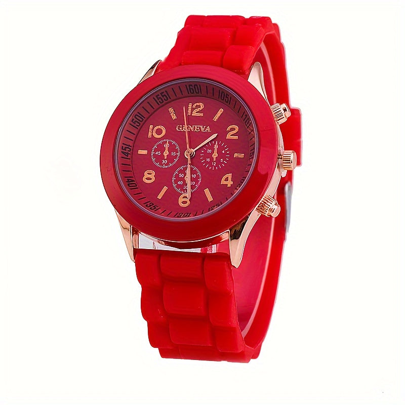 Minimalist Silicone Casual Quartz Watch Women Crystal Silicone Watches Wrist Watch