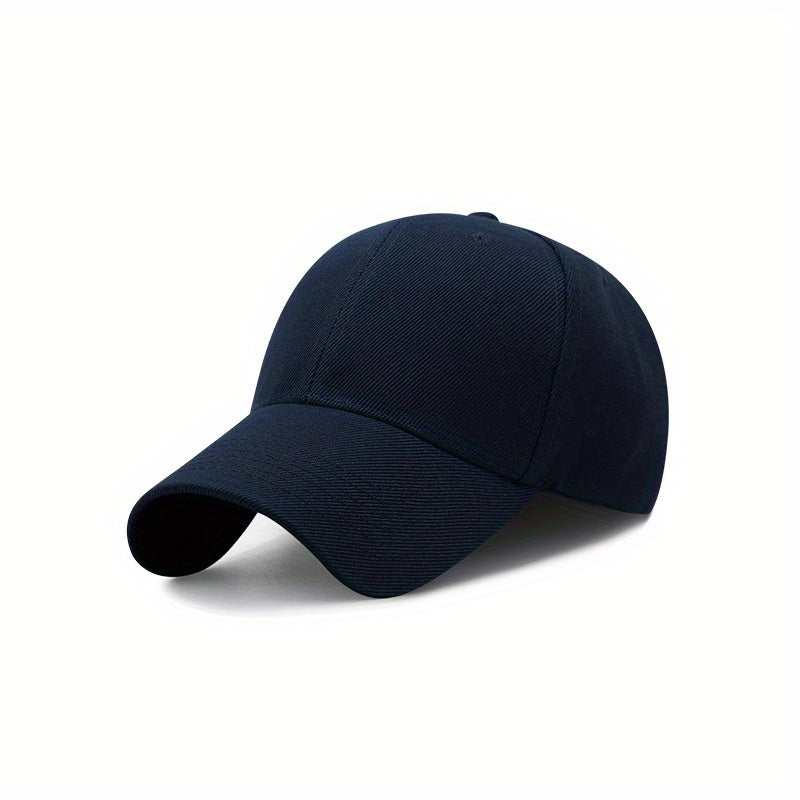 1pc Men&Women's Vintage Simple Solid Adjustable Curved Brim Baseball Cap For Outdoor