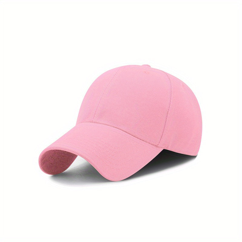 1pc Men&Women's Vintage Simple Solid Adjustable Curved Brim Baseball Cap For Outdoor