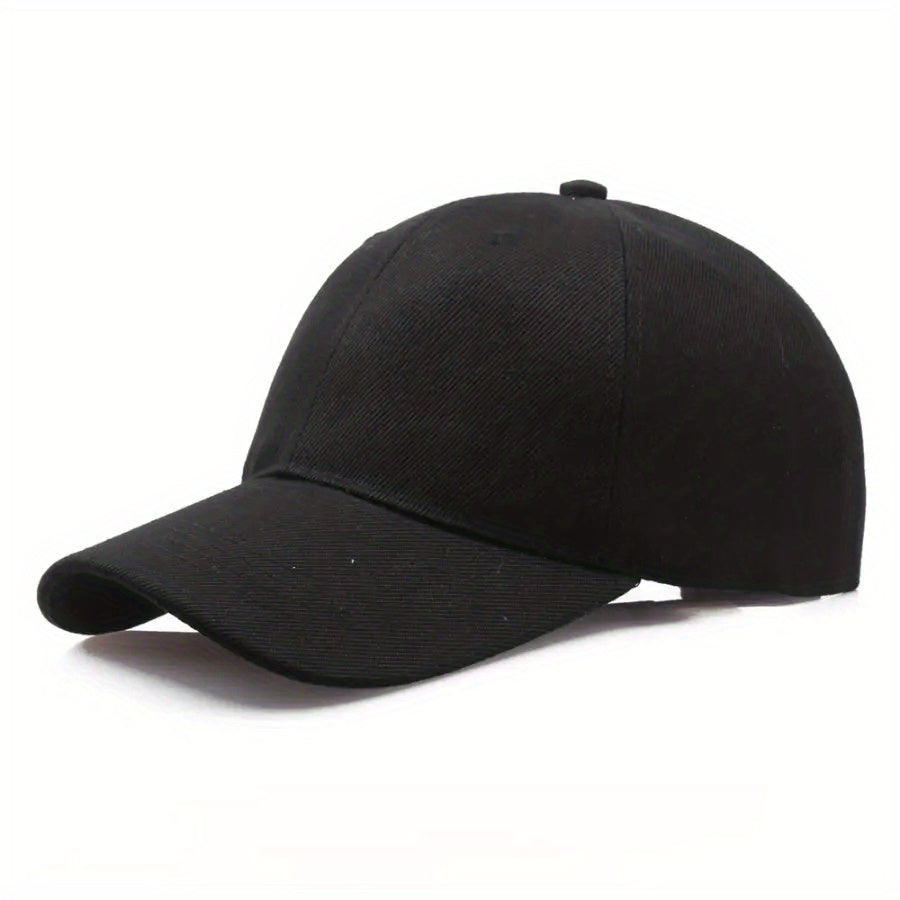 1pc Men&Women's Vintage Simple Solid Adjustable Curved Brim Baseball Cap For Outdoor