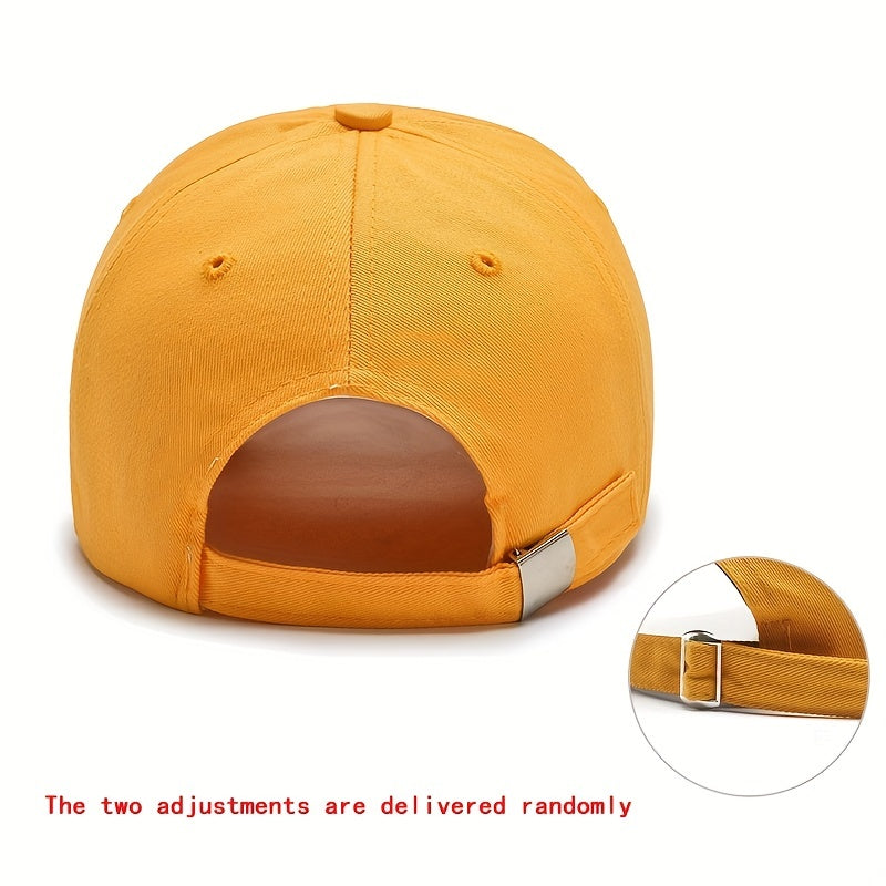 1pc Mens Classic Smile Face Baseball Cap - Soft Cotton, Lightweight, Adjustable, Sunscreen, Embroidered Lettering, Ideal Gift for Daily Casual Wear