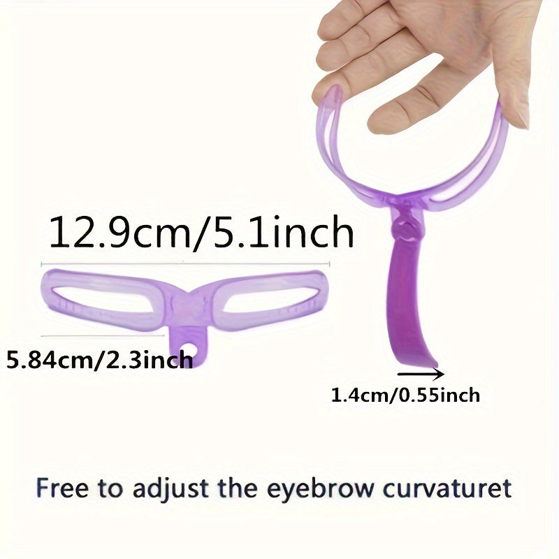 Easy-to-Use Eyebrow Shaping Kit - 8 Styles, Durable PVC Grooming Cards with Handle for Perfectly Defined Brows, Eyebrow Trimmer