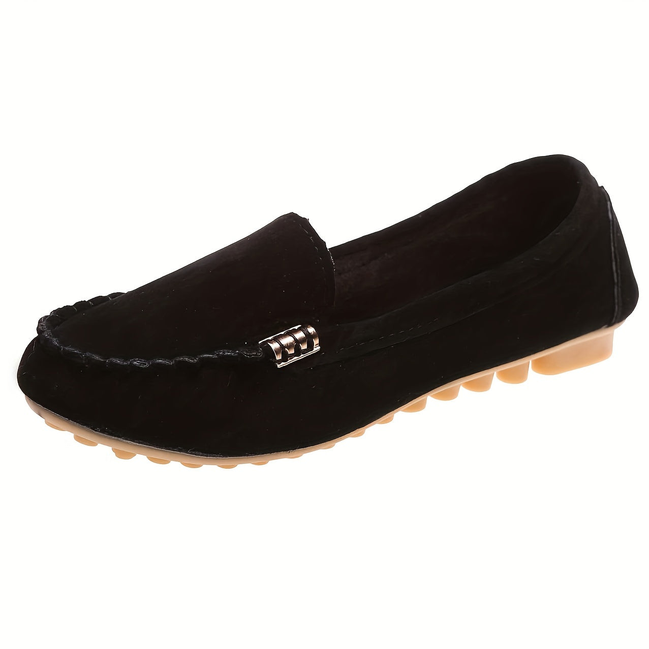 Comfortable Solid Women's Round Toe Loafers, Slip On Shoes, Women's Footwear