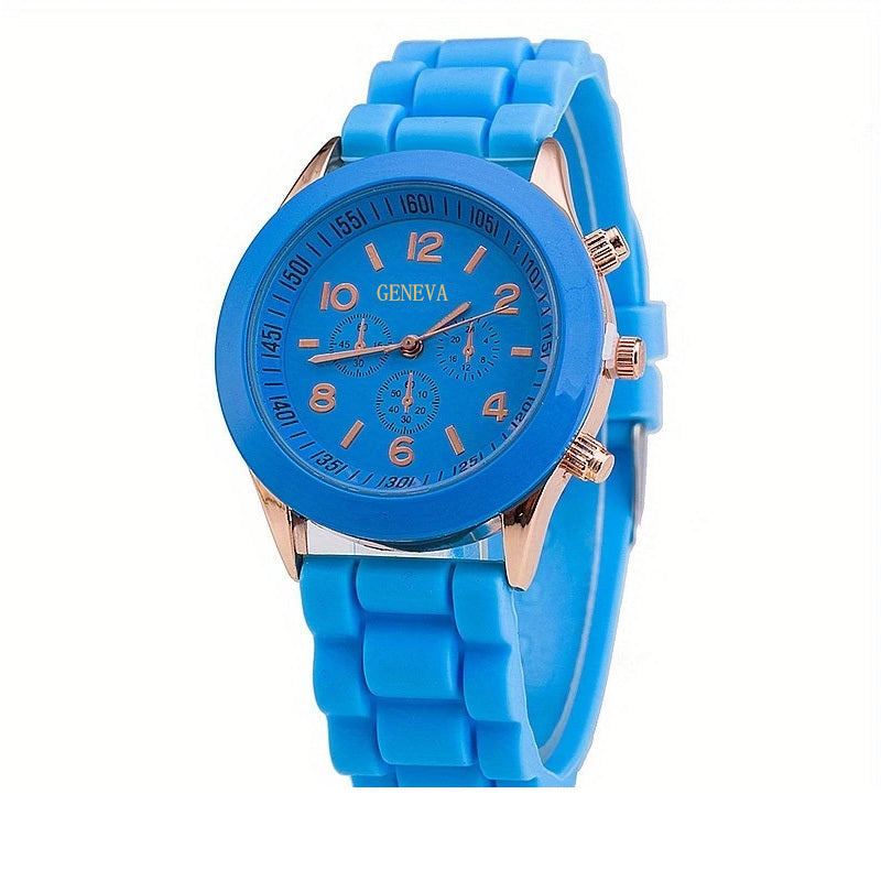 Minimalist Silicone Casual Quartz Watch Women Crystal Silicone Watches Wrist Watch