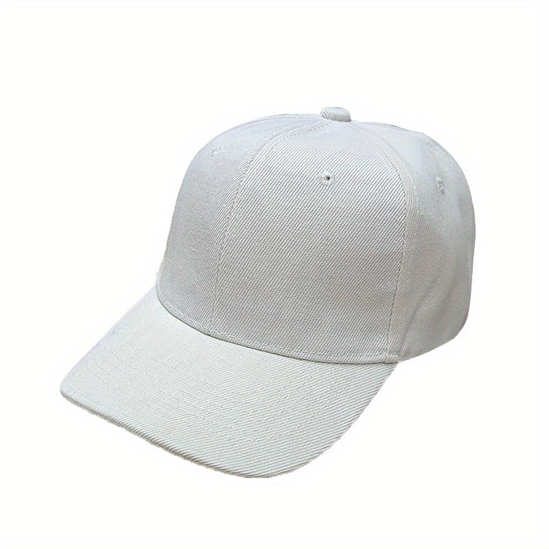1pc Men&Women's Vintage Simple Solid Adjustable Curved Brim Baseball Cap For Outdoor