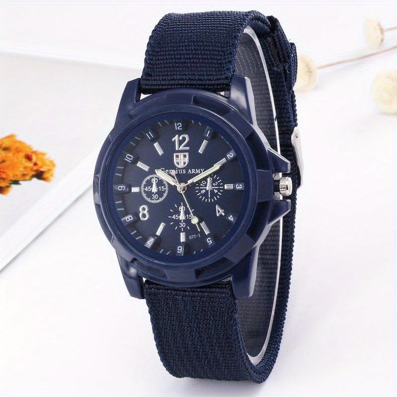Military Sports Men's Watch Nylon Strap Quartz Wristwatch