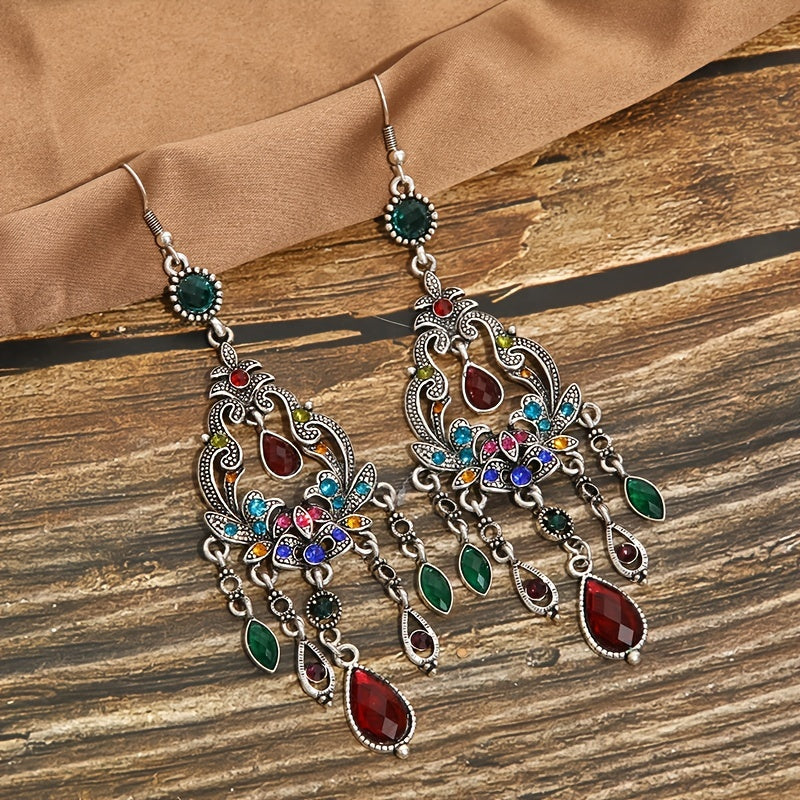Elegant Vintage Textured Water Drop Earrings | Chic & Lightweight Longline Design | Sophisticated Fashion Accessory
