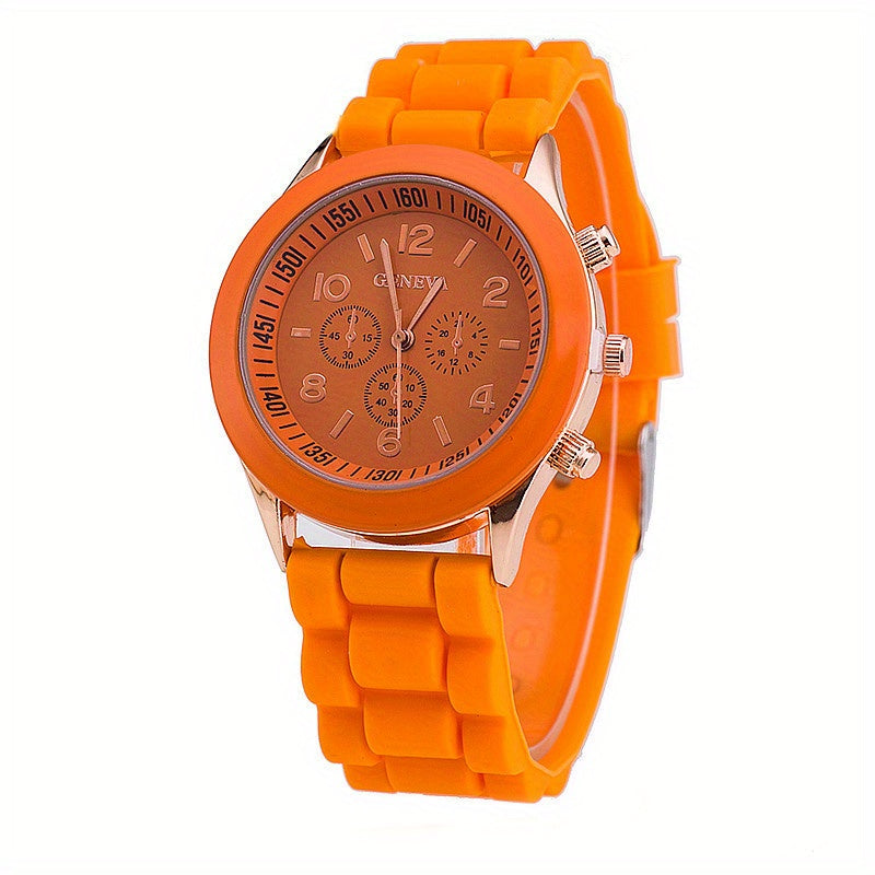 Minimalist Silicone Casual Quartz Watch Women Crystal Silicone Watches Wrist Watch