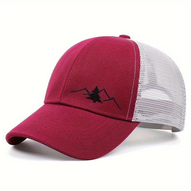 Classic Cotton Embroidery Truck Driver Cap - Stylish Peaked Design, Breathable, Hip-Hop Inspired, Perfect for Outdoor Activities and Skateboarding - Ideal Gift for Men and Women