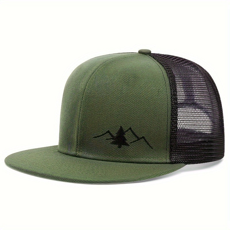 Classic Cotton Embroidery Truck Driver Cap - Stylish Peaked Design, Breathable, Hip-Hop Inspired, Perfect for Outdoor Activities and Skateboarding - Ideal Gift for Men and Women