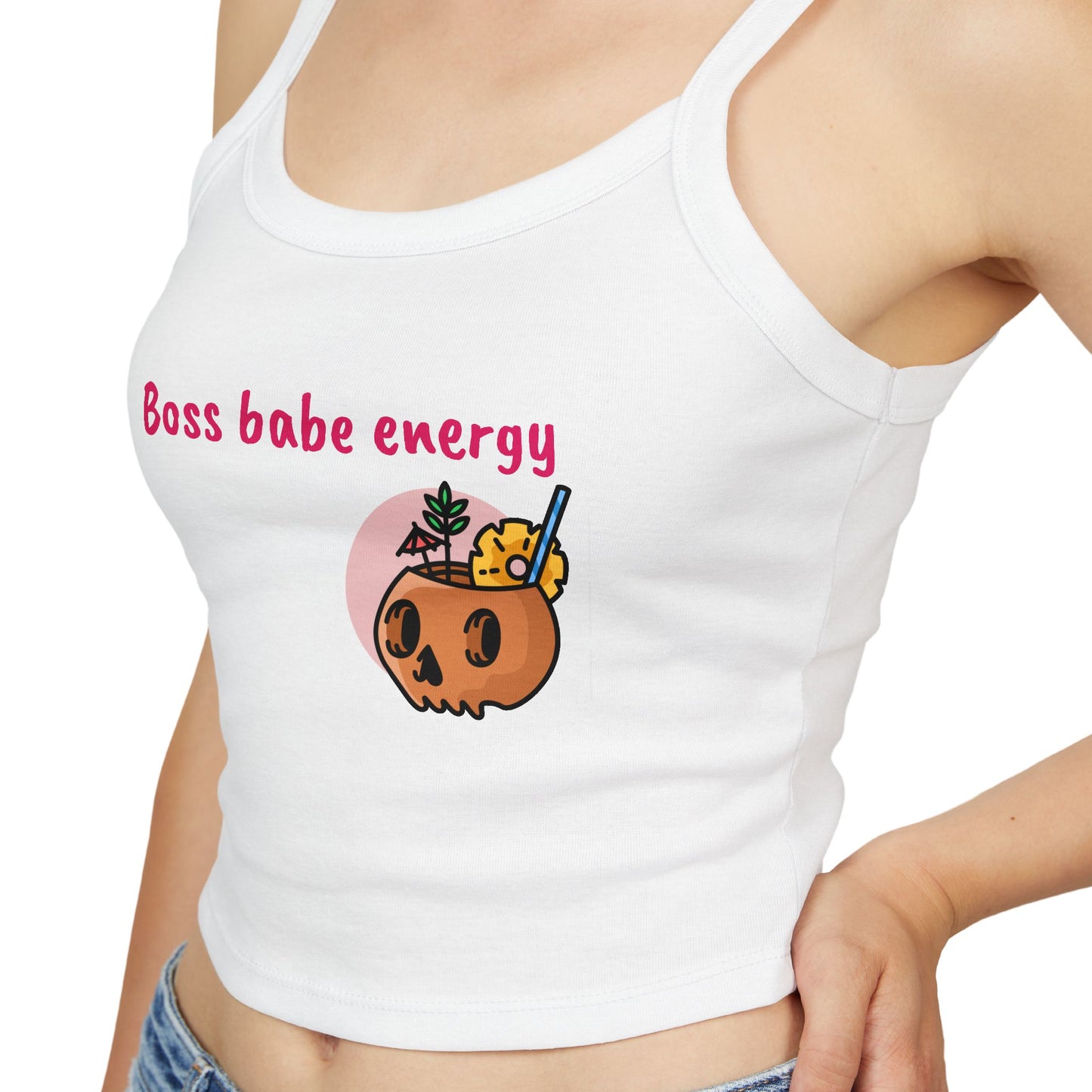 Boss Babe Energy Spaghetti Strap Tank Top for Women