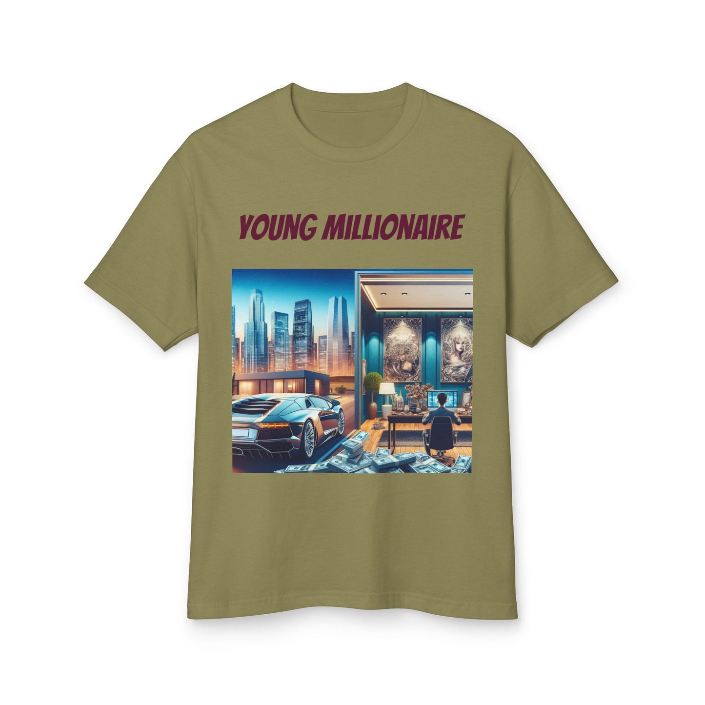 Young Millionaire Graphic Tee - Unisex Heavyweight Cotton Shirt