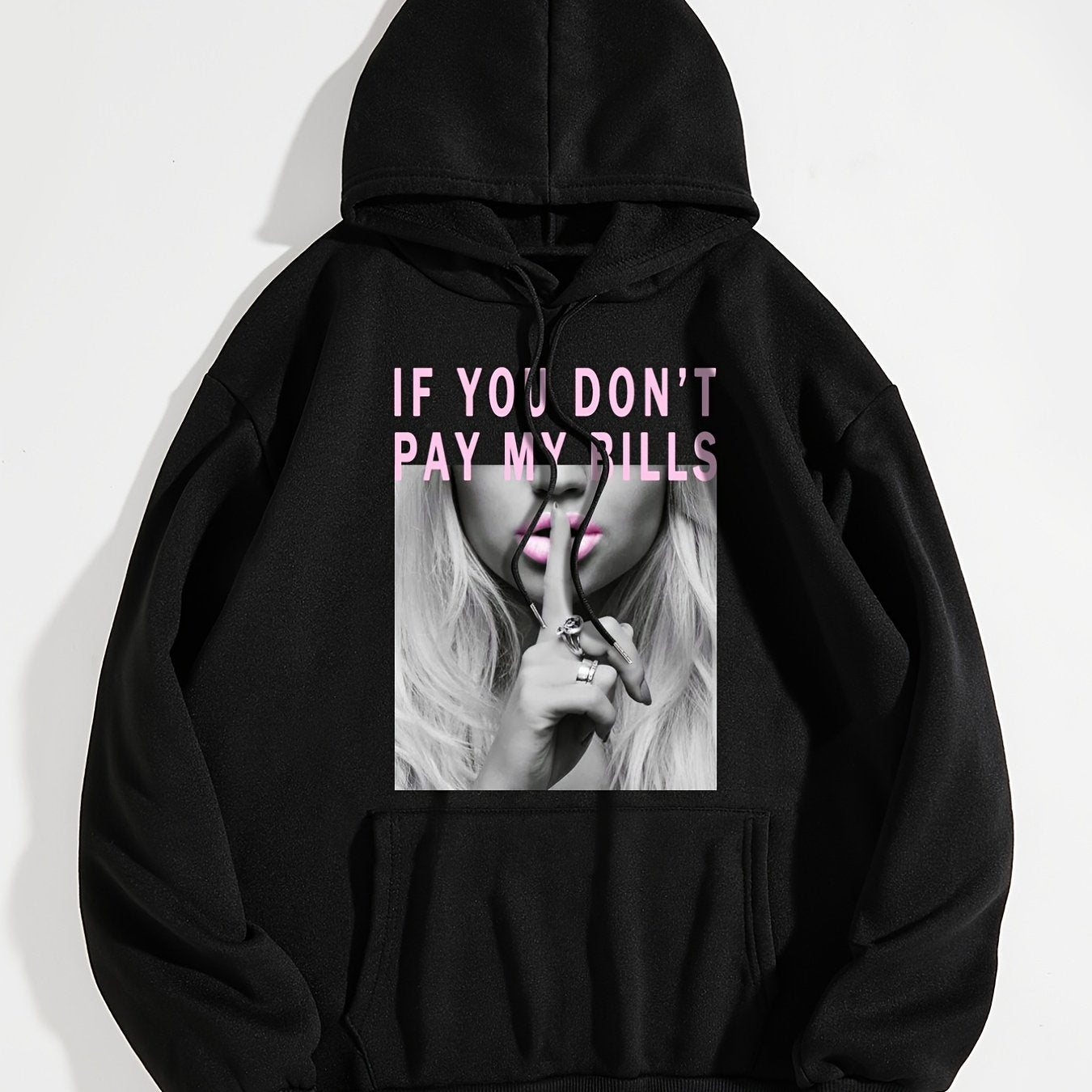 Vibrant Graphic Kangaroo Pocket Thermal Hoodie - Soft, Breathable, and Stylish Drawstring Long Sleeve Sweatshirt for Women - Casual Printed Fashion Clothing with Relaxed Fit