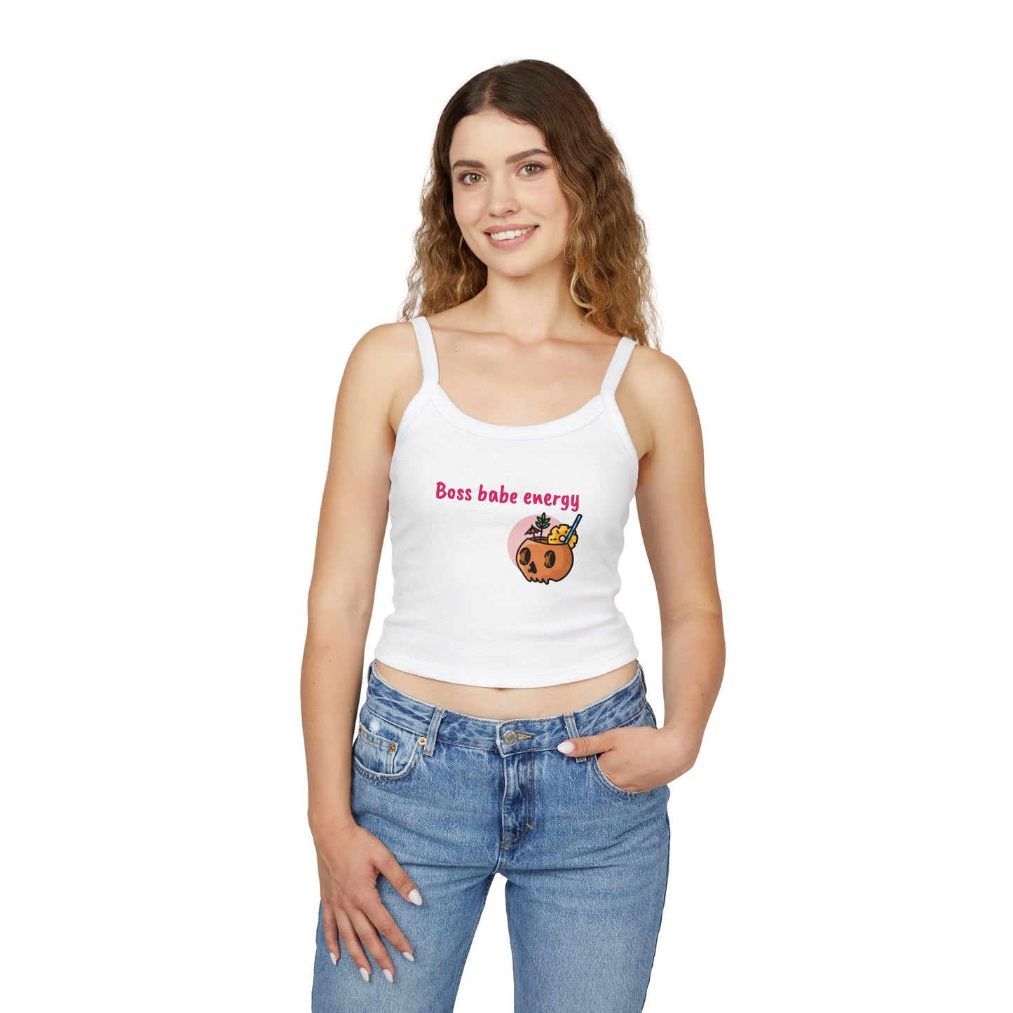 Boss Babe Energy Spaghetti Strap Tank Top for Women