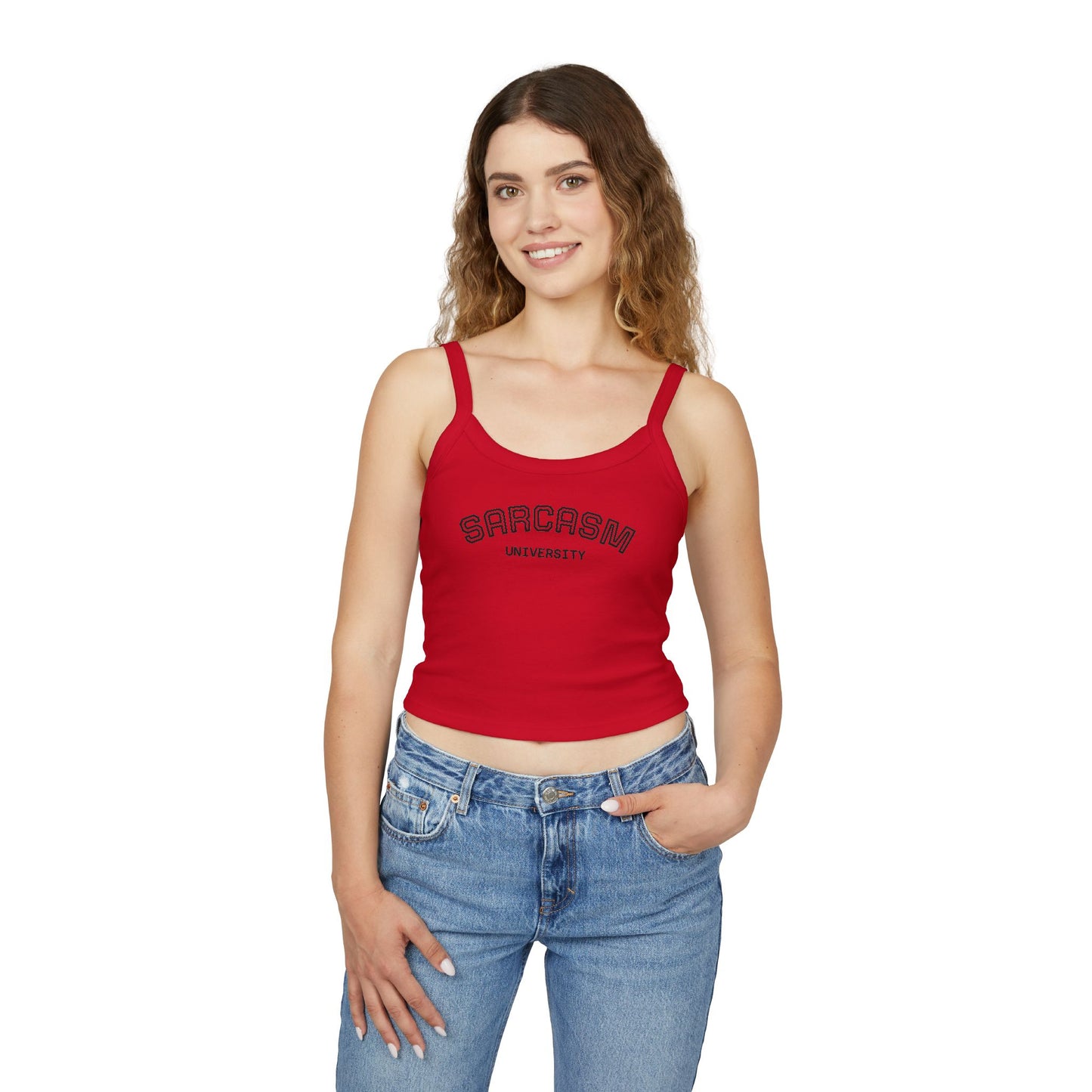 Sarcasm University Spaghetti Strap Tank Top – Fun & Trendy Women’s Apparel
