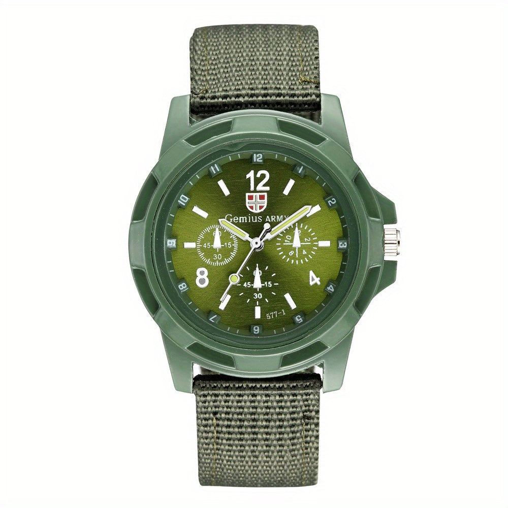 Military Sports Men's Watch Nylon Strap Quartz Wristwatch