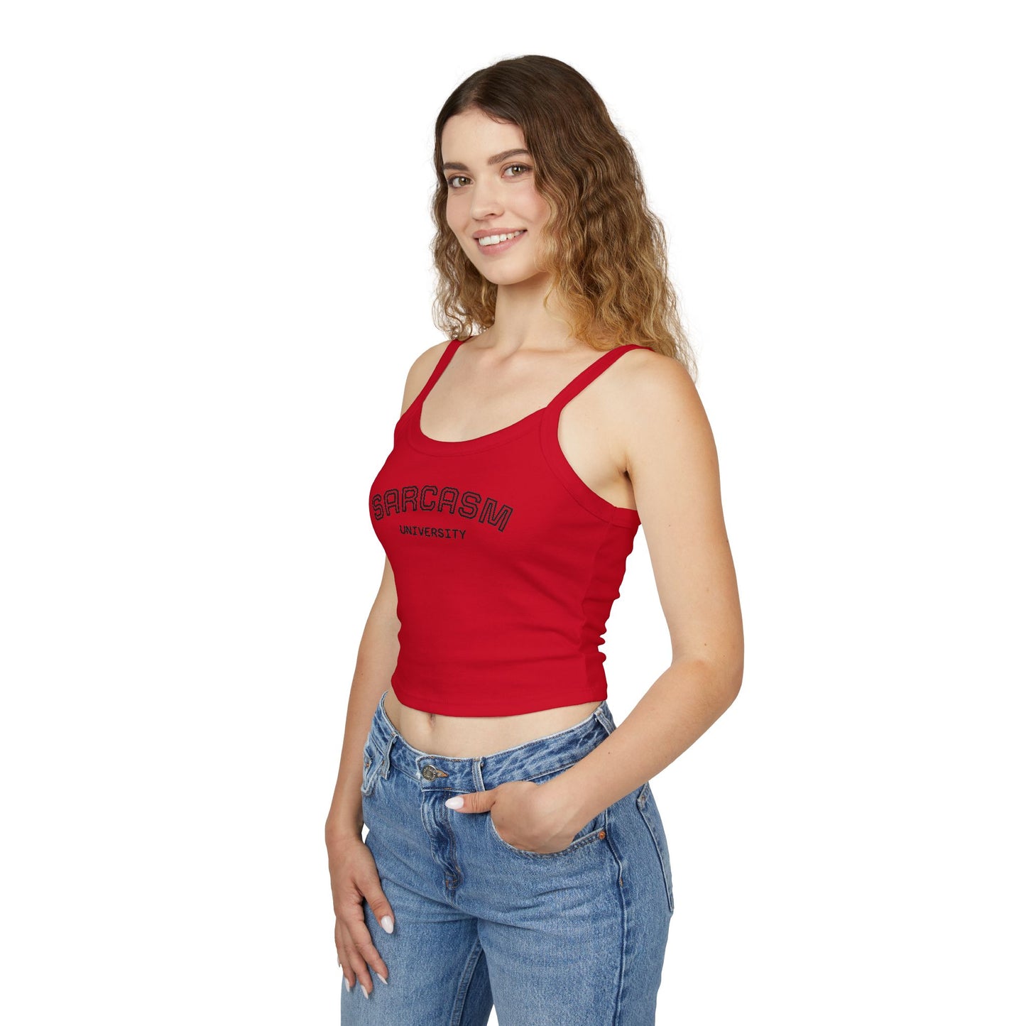 Sarcasm University Spaghetti Strap Tank Top – Fun & Trendy Women’s Apparel