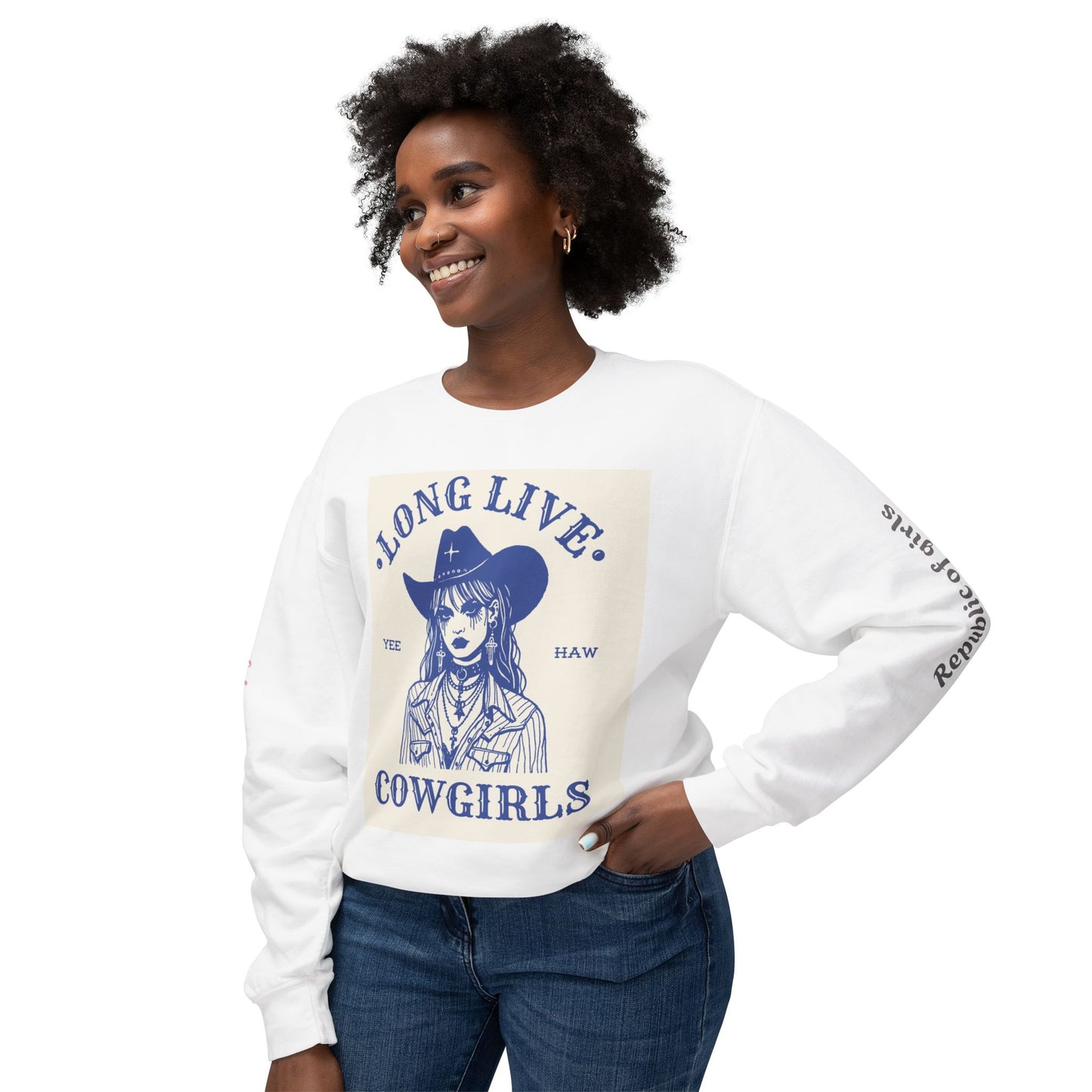Long Live Cowgirls Sweatshirt - Unisex Lightweight Crewneck, Country Style Fashion, Gifts for Cowgirls, Western Apparel, Unique [...]