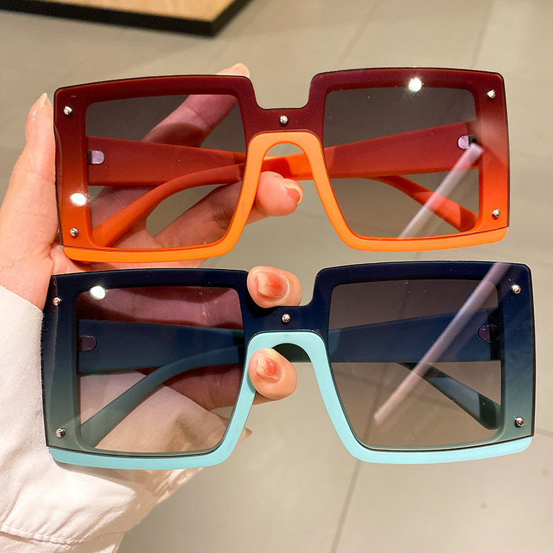 Oversized Square Men Women Trendy Eyewear Fashion Luxury Brand Design Shades