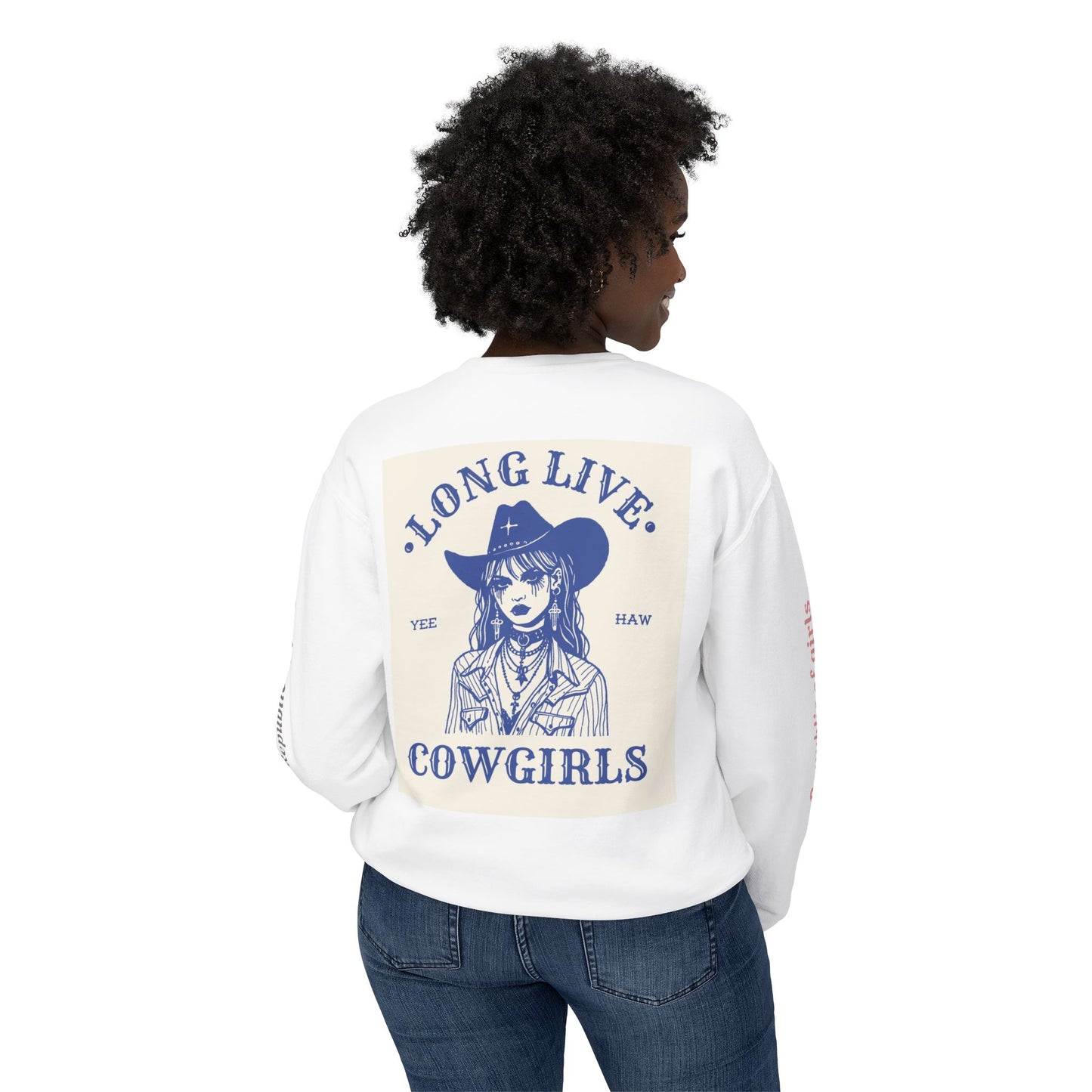 Long Live Cowgirls Sweatshirt - Unisex Lightweight Crewneck, Country Style Fashion, Gifts for Cowgirls, Western Apparel, Unique [...]
