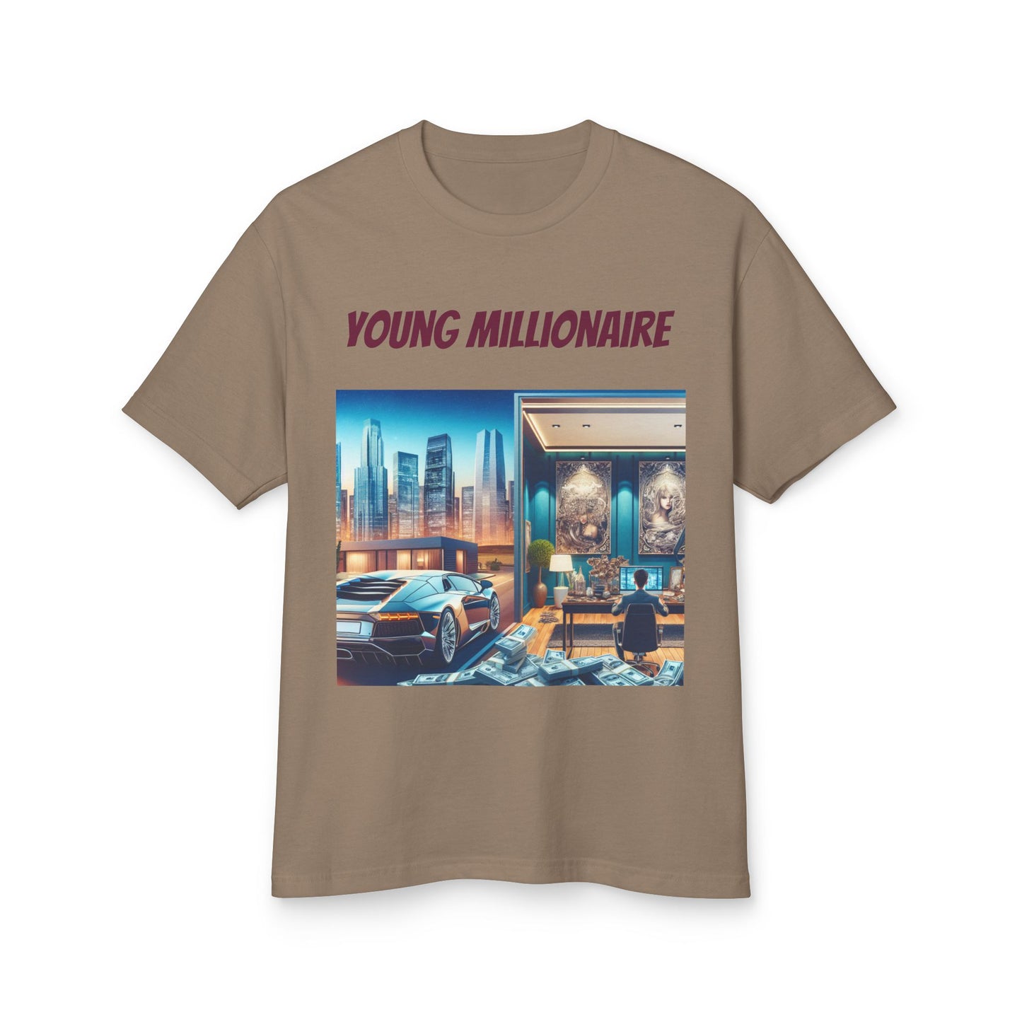 Young Millionaire Graphic Tee - Unisex Heavyweight Cotton Shirt