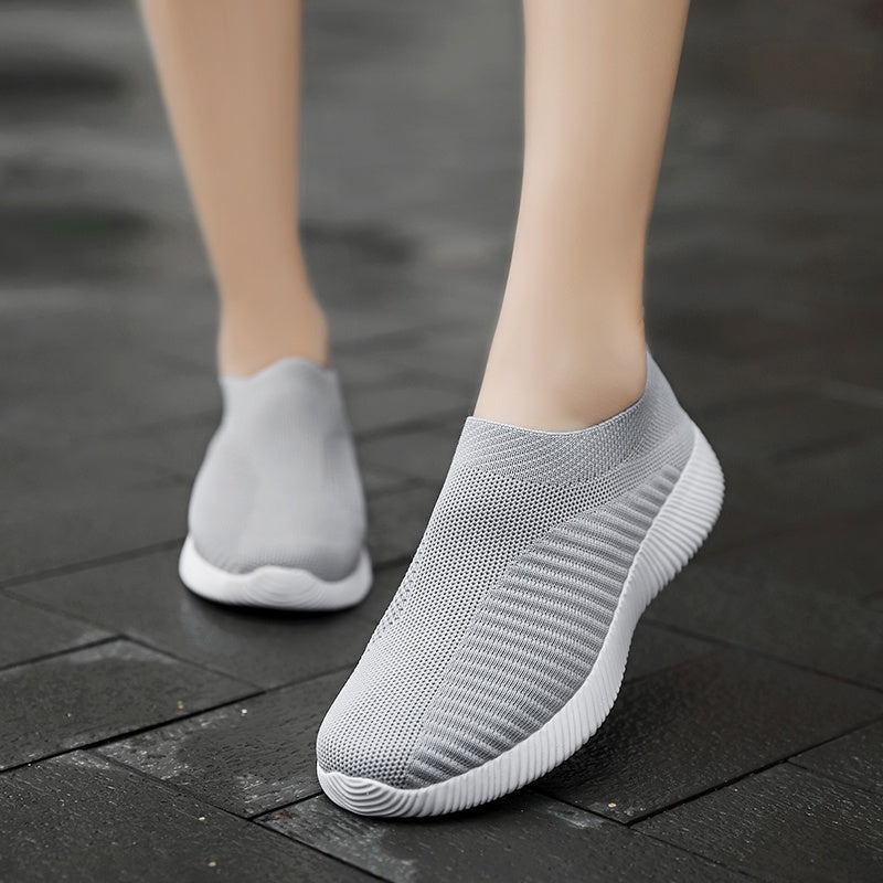 Women's Casual Sneakers, Lightweight Soft Bottom Running Shoes, Breathable Slip-on Walking Shoes plus size