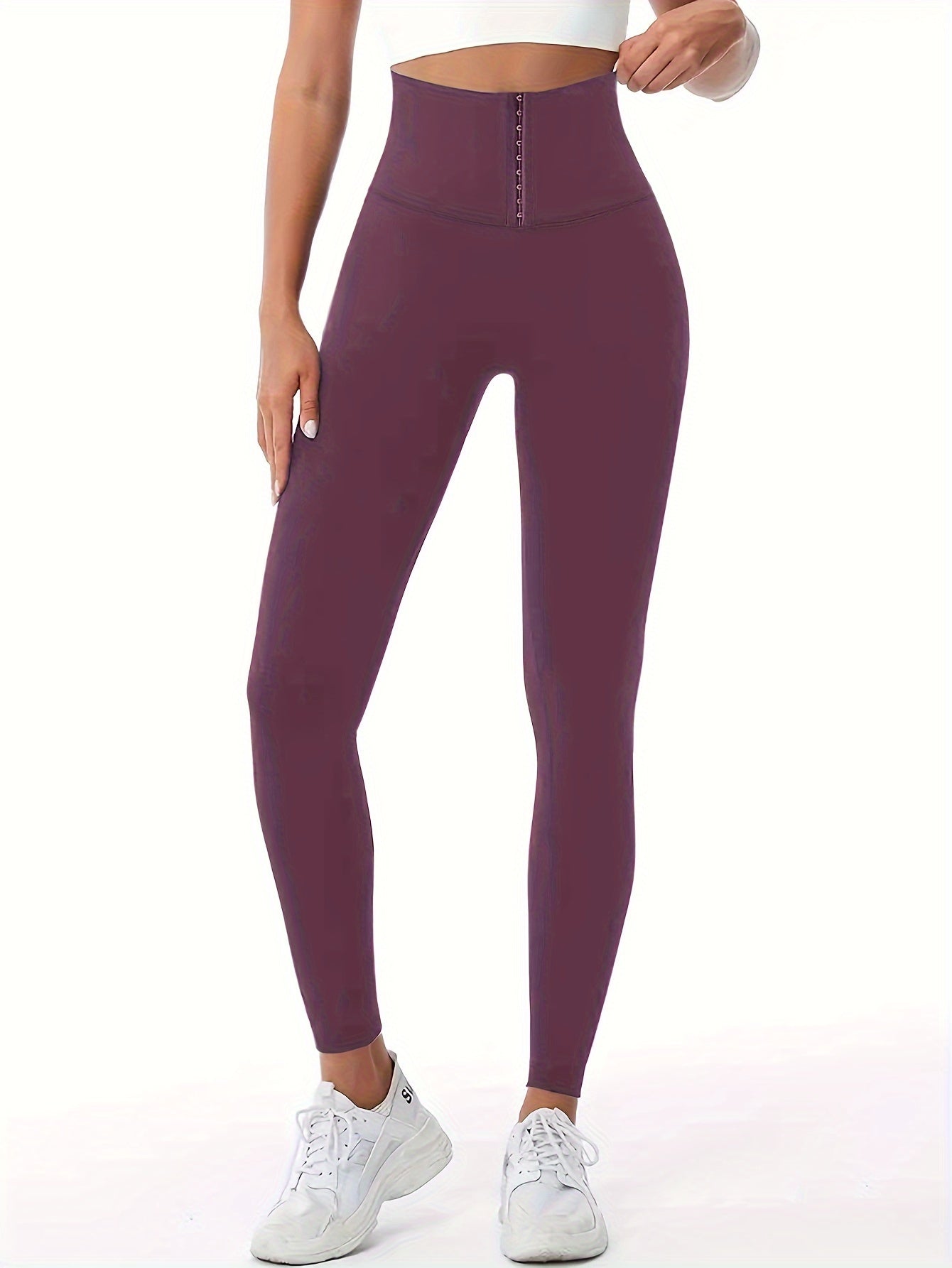 Sexy High Waist Solid Leggings - Butt Lifting, Tummy Control, Flattering Silhouette, Comfortable, Four-Way Stretch, Women's Fitness Clothing for Gym, Yoga, Running, and Daily Wear