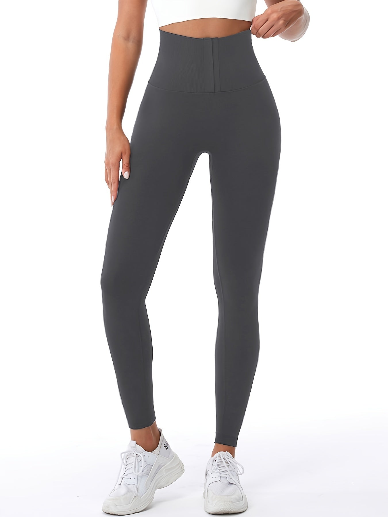 Sexy High Waist Solid Leggings - Butt Lifting, Tummy Control, Flattering Silhouette, Comfortable, Four-Way Stretch, Women's Fitness Clothing for Gym, Yoga, Running, and Daily Wear