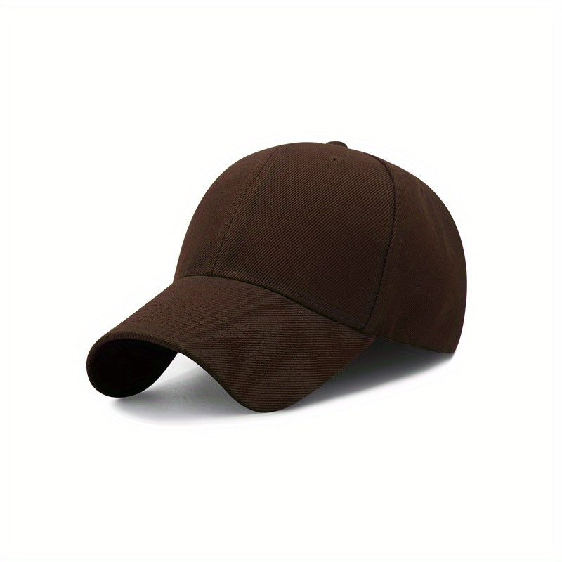 1pc Men&Women's Vintage Simple Solid Adjustable Curved Brim Baseball Cap For Outdoor