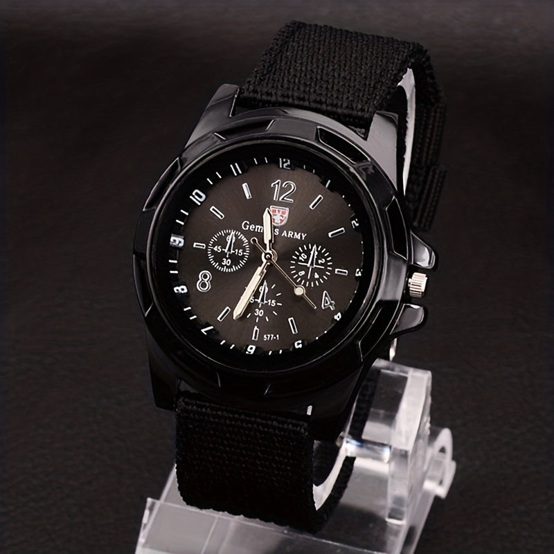 Military Sports Men's Watch Nylon Strap Quartz Wristwatch