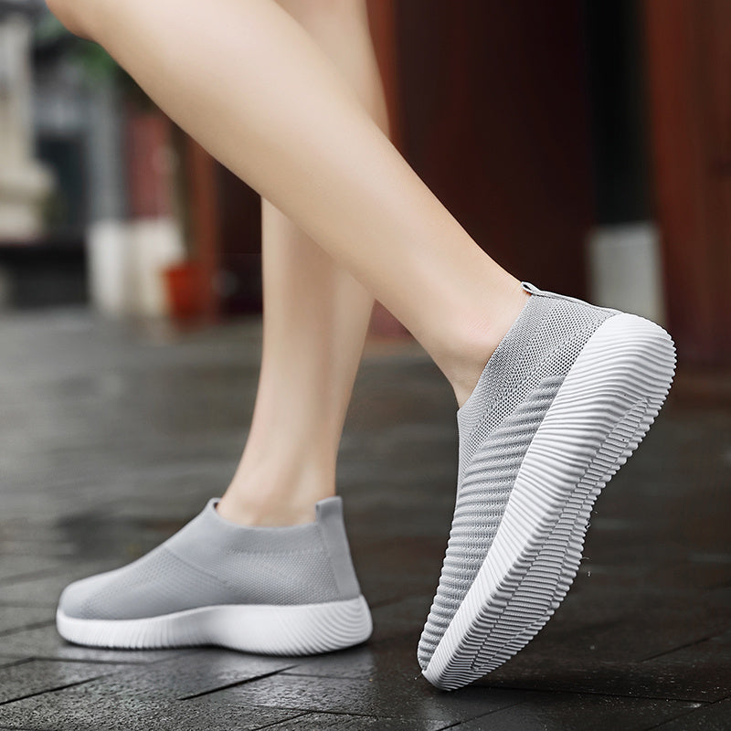 Women's Casual Sneakers, Lightweight Soft Bottom Running Shoes, Breathable Slip-on Walking Shoes plus size