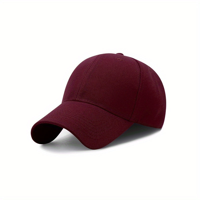 1pc Men&Women's Vintage Simple Solid Adjustable Curved Brim Baseball Cap For Outdoor